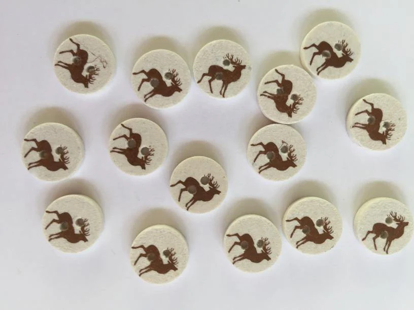 12mm - Pale Coconut with Brown Stag