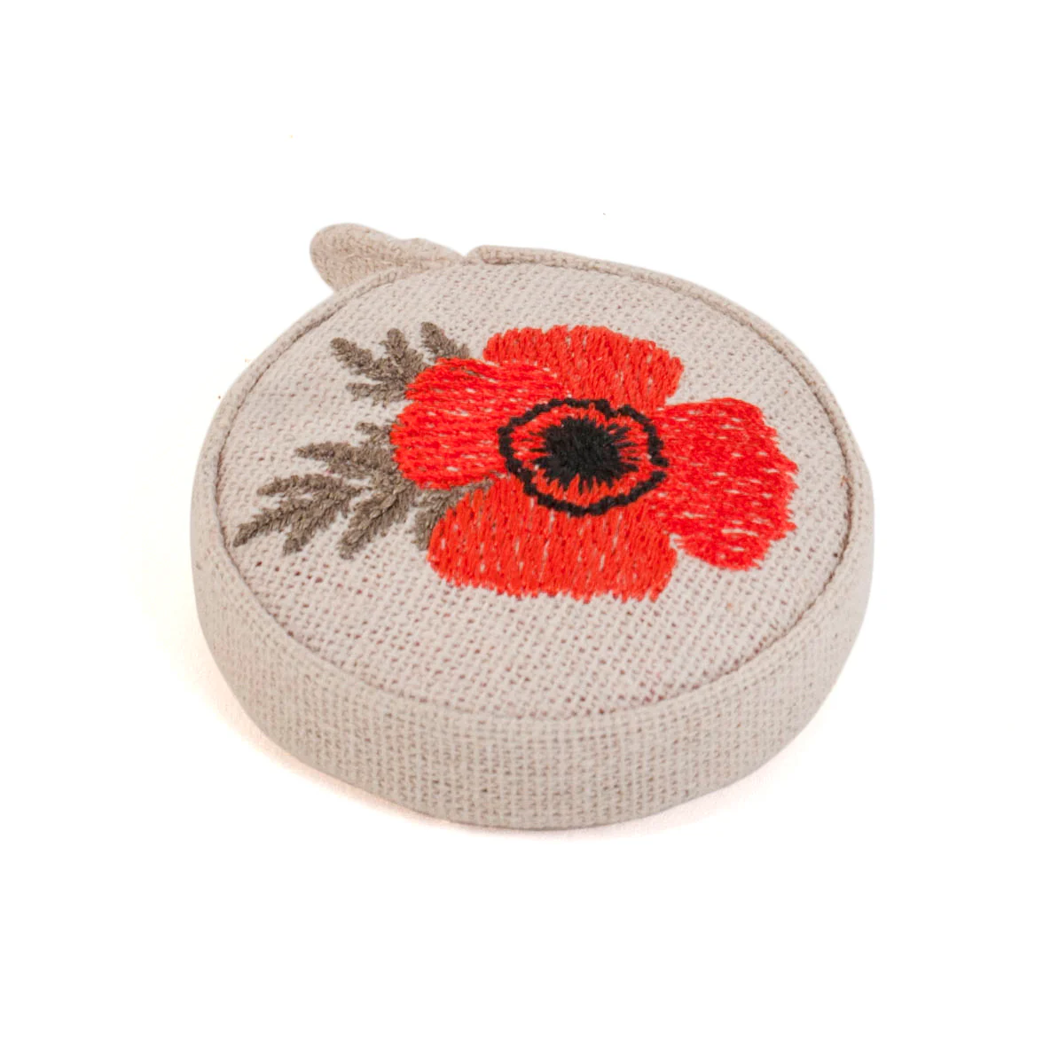 Embroidered Poppy Retractable Measuring Tape - Image 3