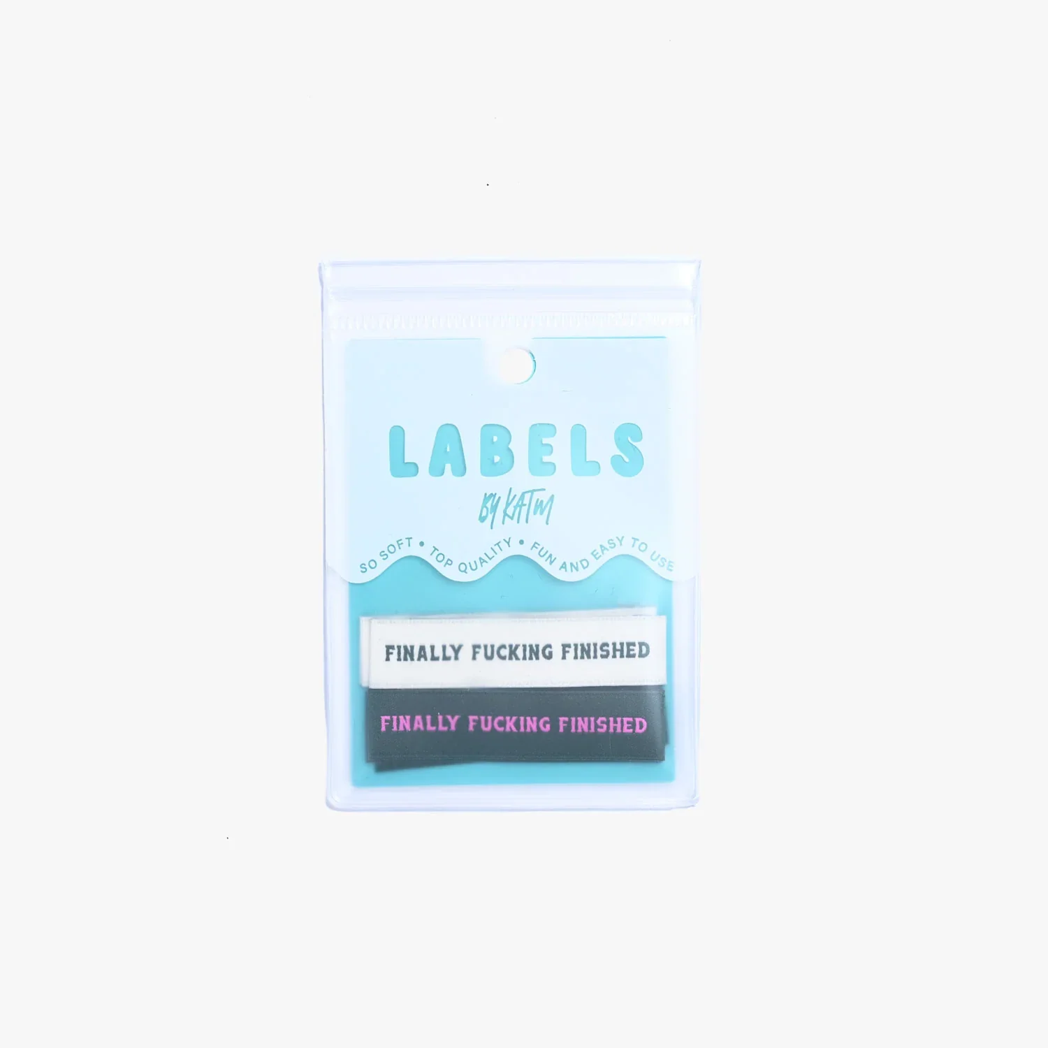 "Finally Fucking Finished" Woven Labels 6 Pack - Image 2