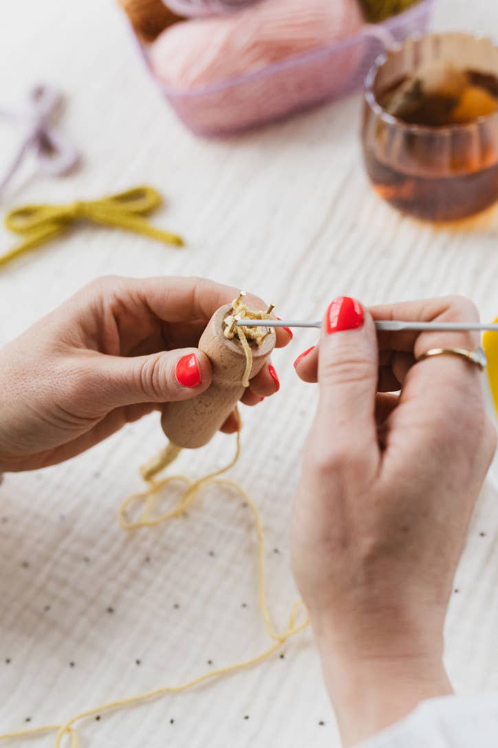 French Knitting Bobbin – Wooden Dolly - Image 7