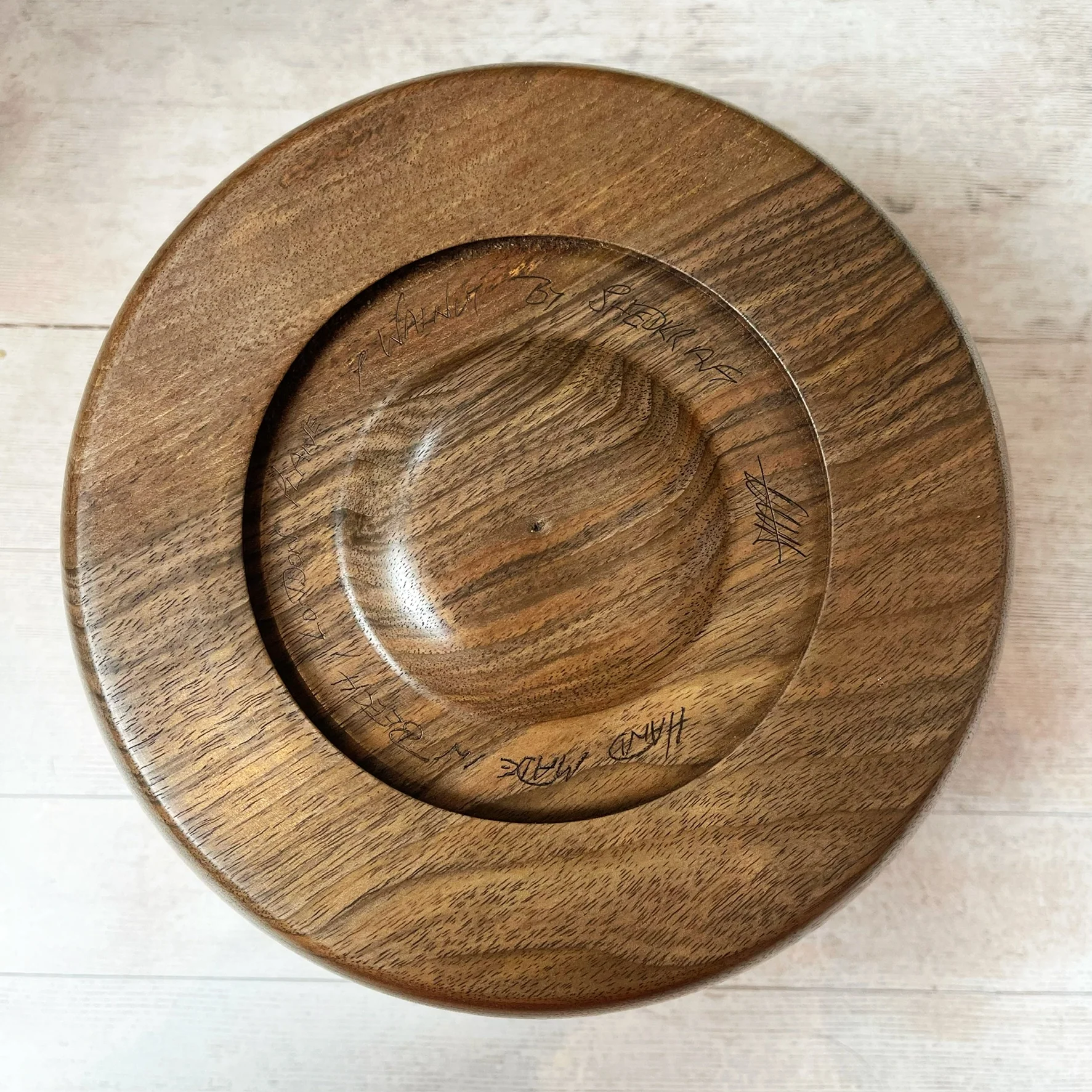 Hand Turned Yarn Bowl - Beech, London Plain & Walnut - Image 4