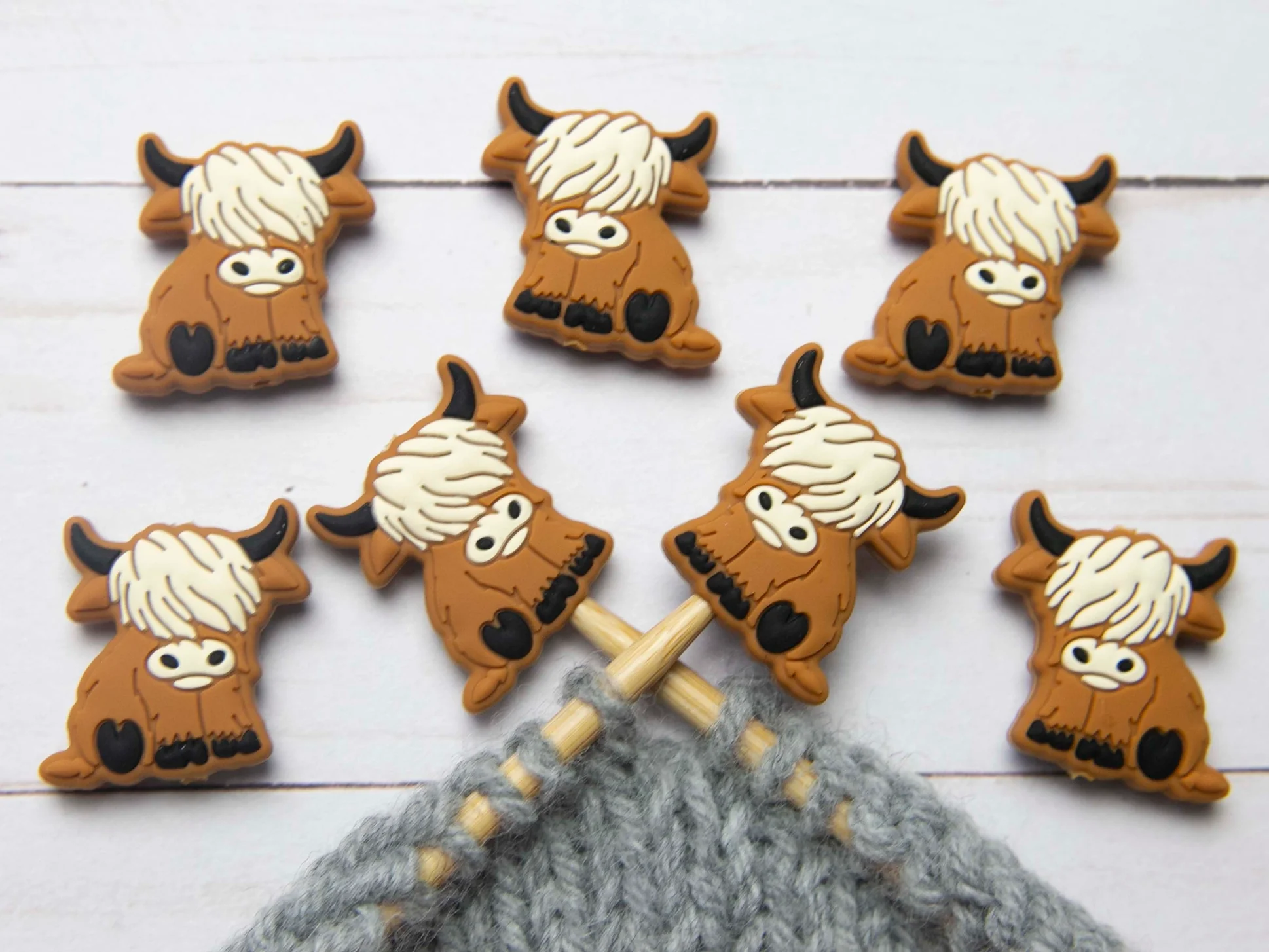 Highland Cow (Coo) Stitch Stoppers - Image 2