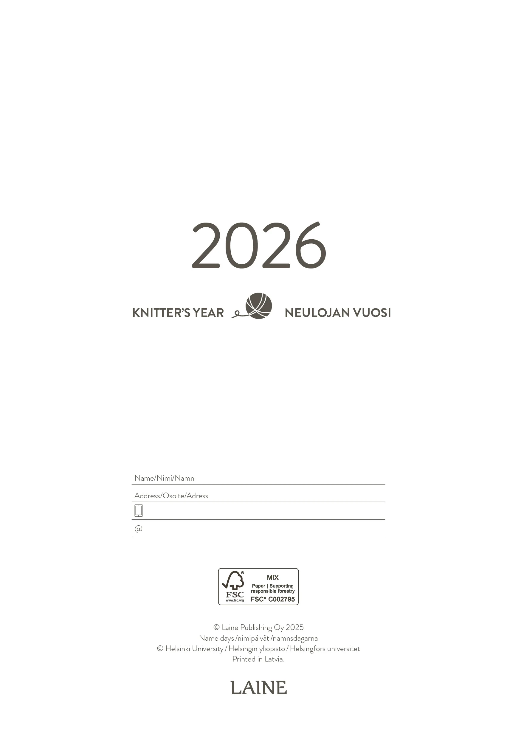 Knitter's Year 2026 Weekly Planner by Laine - Image 7