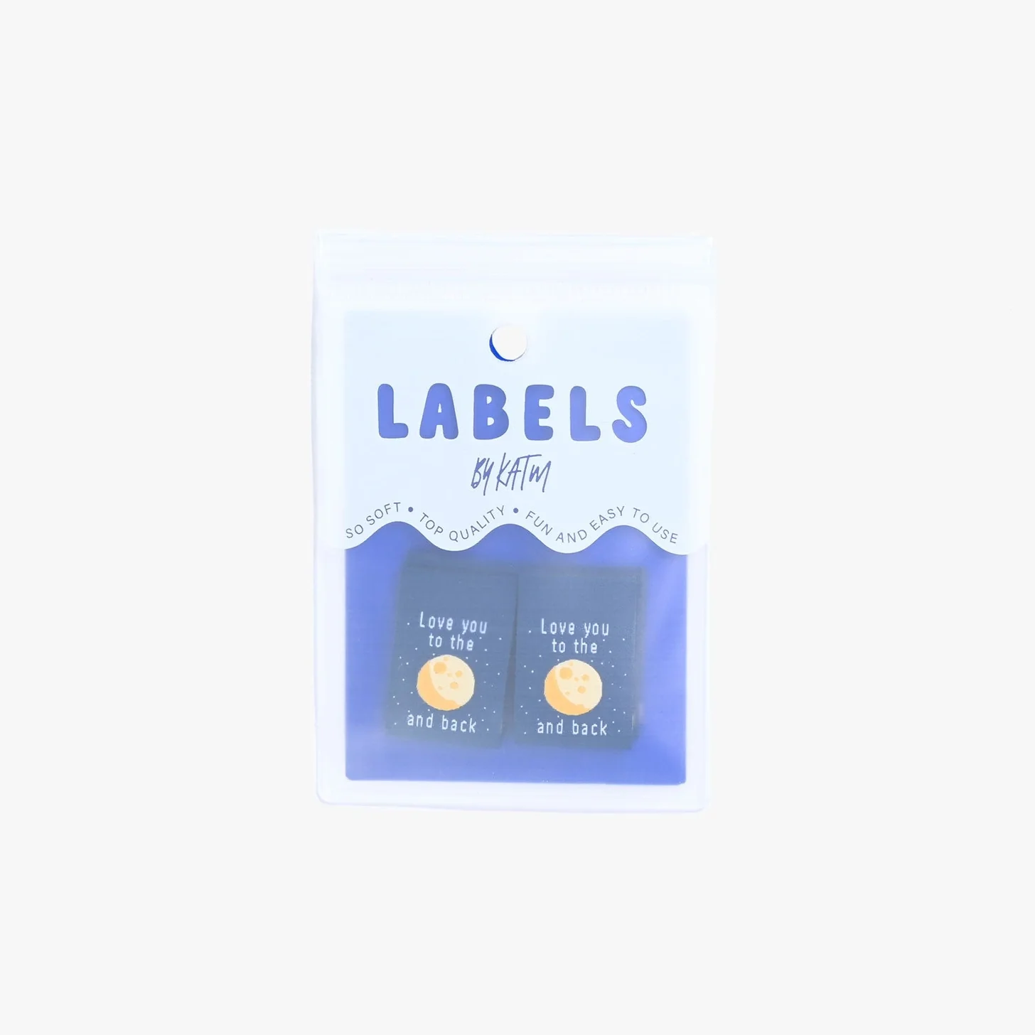 "Love You To The Moon And Back" Woven Labels 6 Pack - Image 3