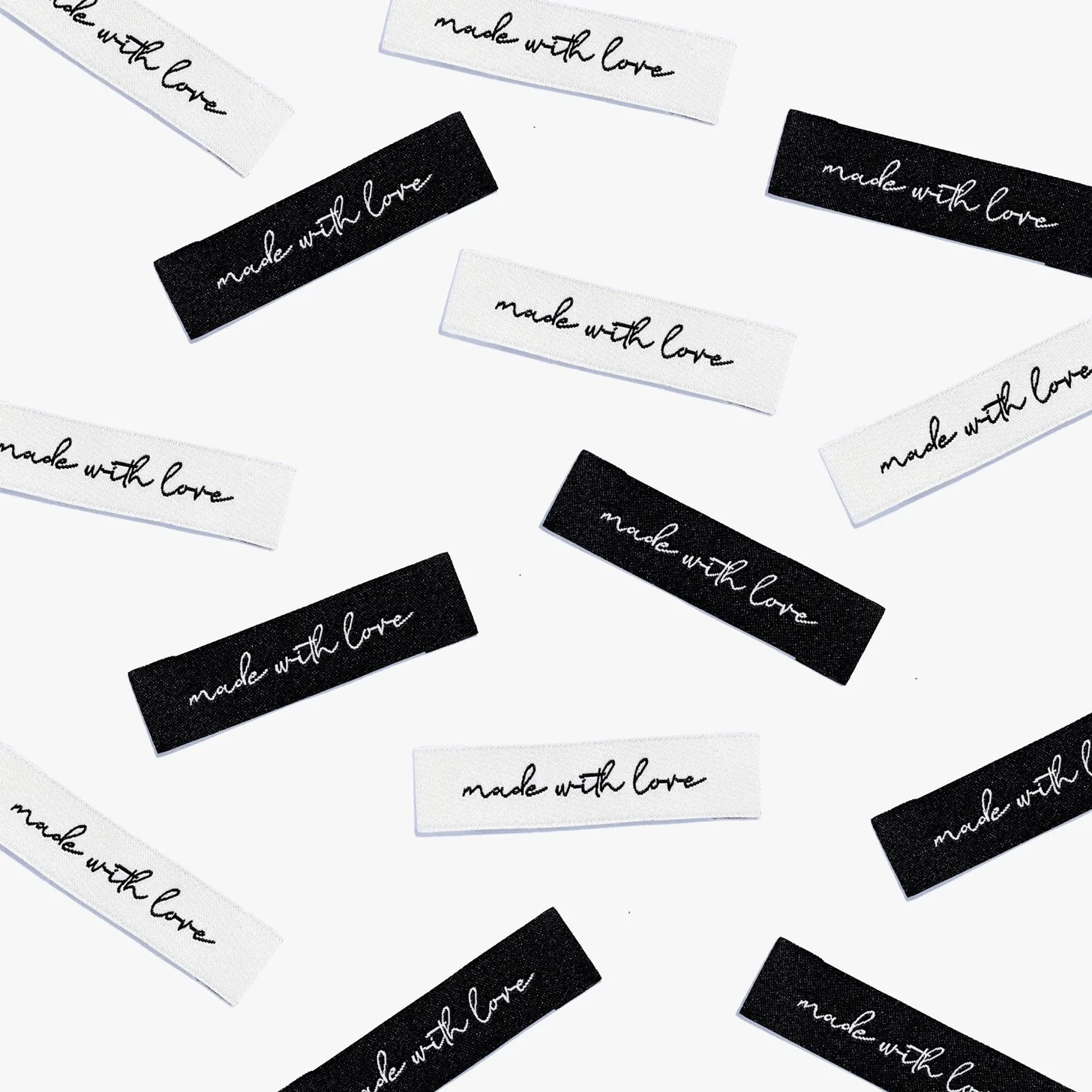 "Made with Love" Woven Labels 6 Pack - Image 3