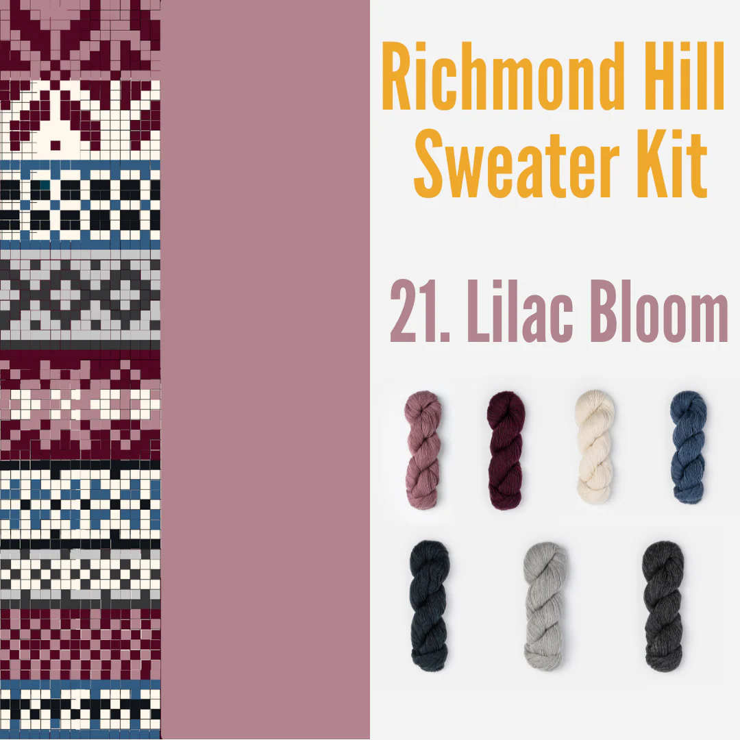 Richmond Hill Sweater Kit 21 - Lilac Bloom
